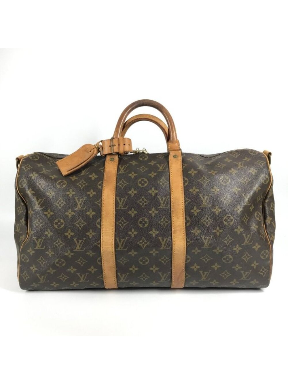 Louis Vuitton Boston Bag Keepall Bandouliere 50 Monogram Canvas Brown - Picture 1 of 9